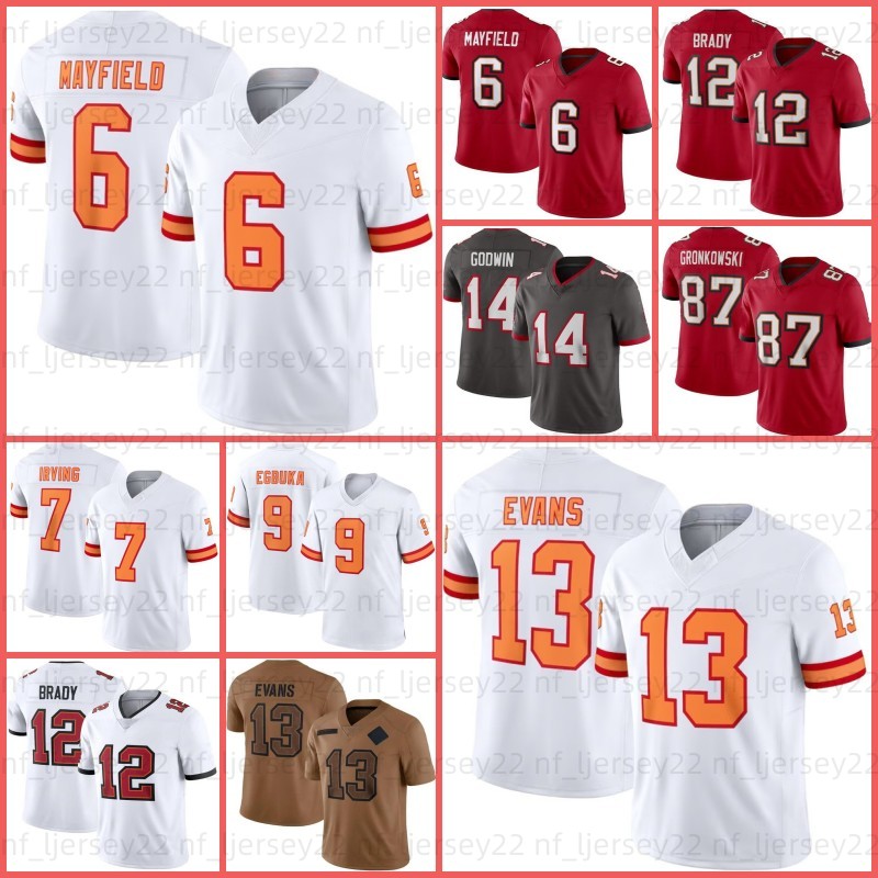 Baker Mayfield Mike Evans 12 Tom Brady Football Jersey Emeka Egbuka Bucky Irving Chris Godwin Vita Vea Antoine Winfield Jr. Calijah Kancey Jalen McMillan YaYa Diaby