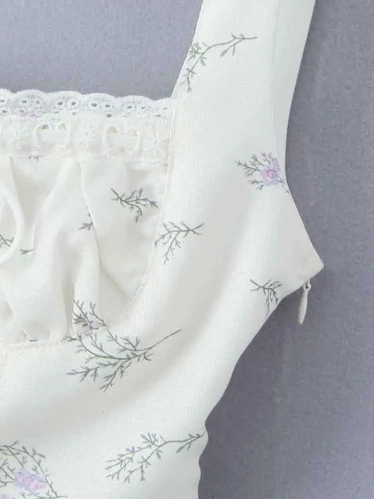 European Style New Lace Floral Bow Camisole for Women Summer with Tight-Fitting and Slim Backless Short Top R250716