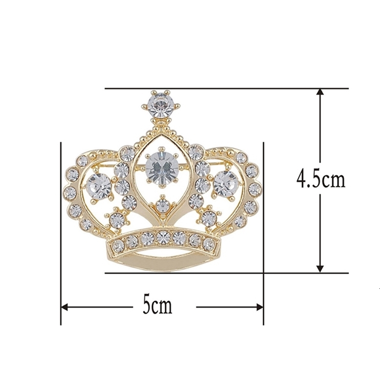 Female Crown Brooch Simulated Crystal White K Engagement Wedding for Women 250625