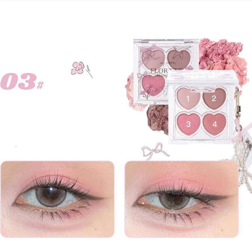 FLORTTE Korean Makeup Eyeshadow Palette Narcissism Series Four-Color Sleeping Silkworm Eye Shadow lti-pose brightens X250716