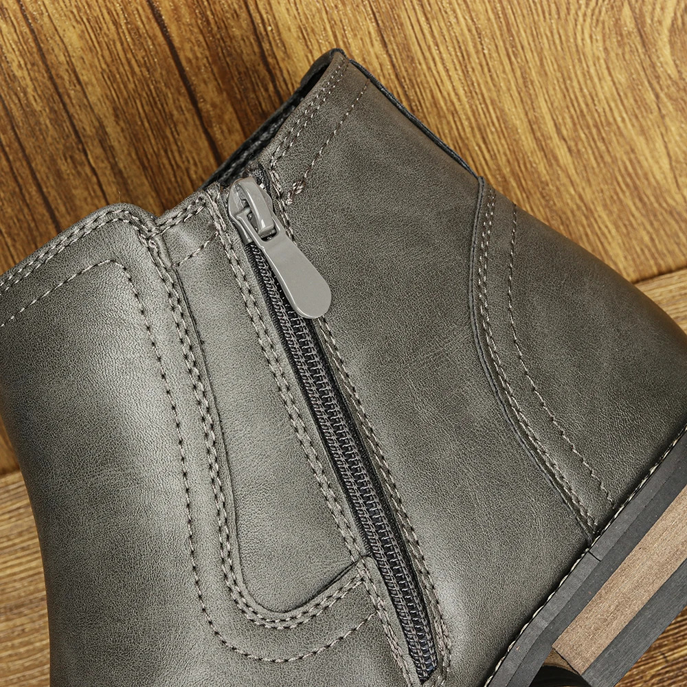 Mens Comfortable Ankle Leather Boots Mens Fashion 250715