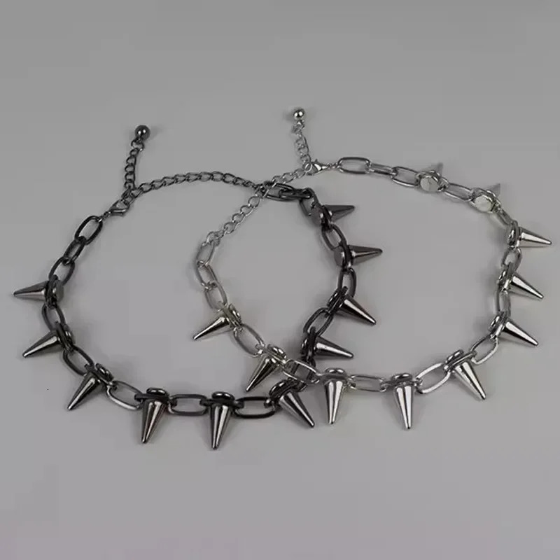 Fashion Punk Spike Chokers Necklaces Goth Rivet Collar Choker Necklace Metal Spike Link Chain Unisex Rock Night Club Jewelry 250715