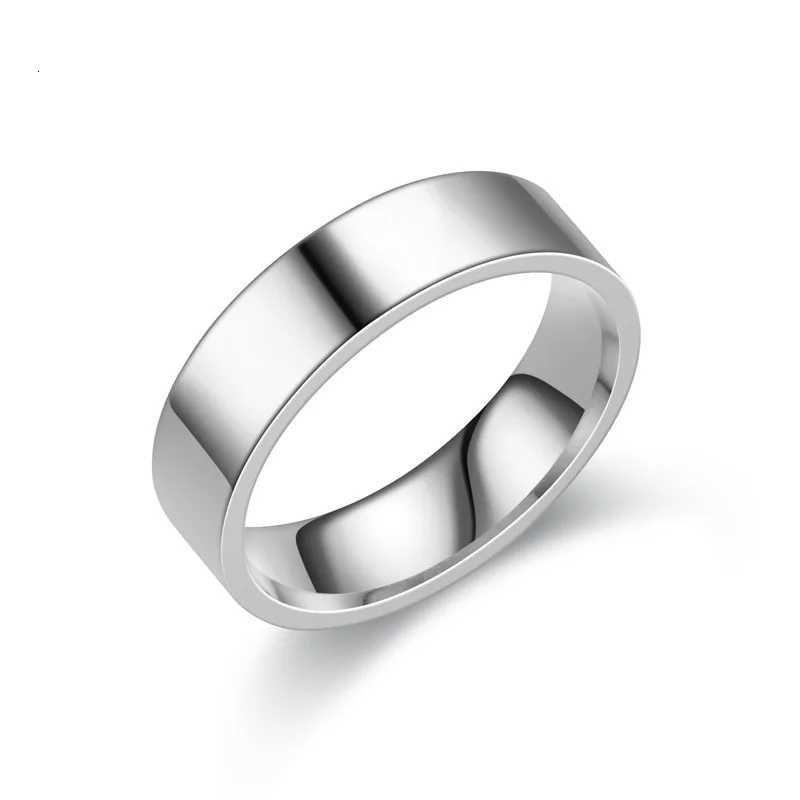 High Quality 2mm 4mm 6mm Simple Ring Fashion Rose Gold Silver Color Stainless Steel Couple Wedding Ring for Men and Women S250716