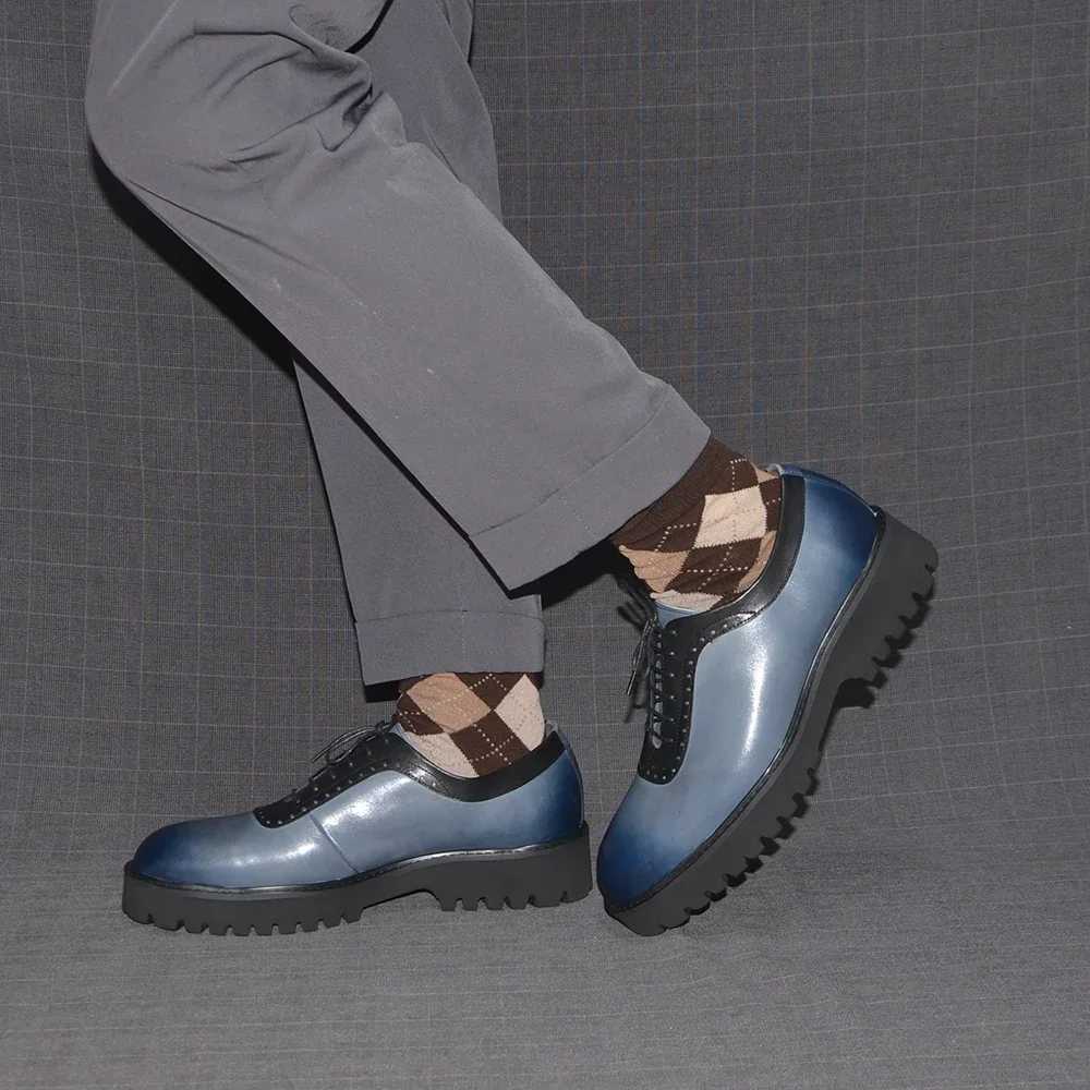 Fashion Mens Oxford Elevator Shoes Genuine Leather Round Toe Height Increasing Business Office Casual Dress Sneakers for Men W250716