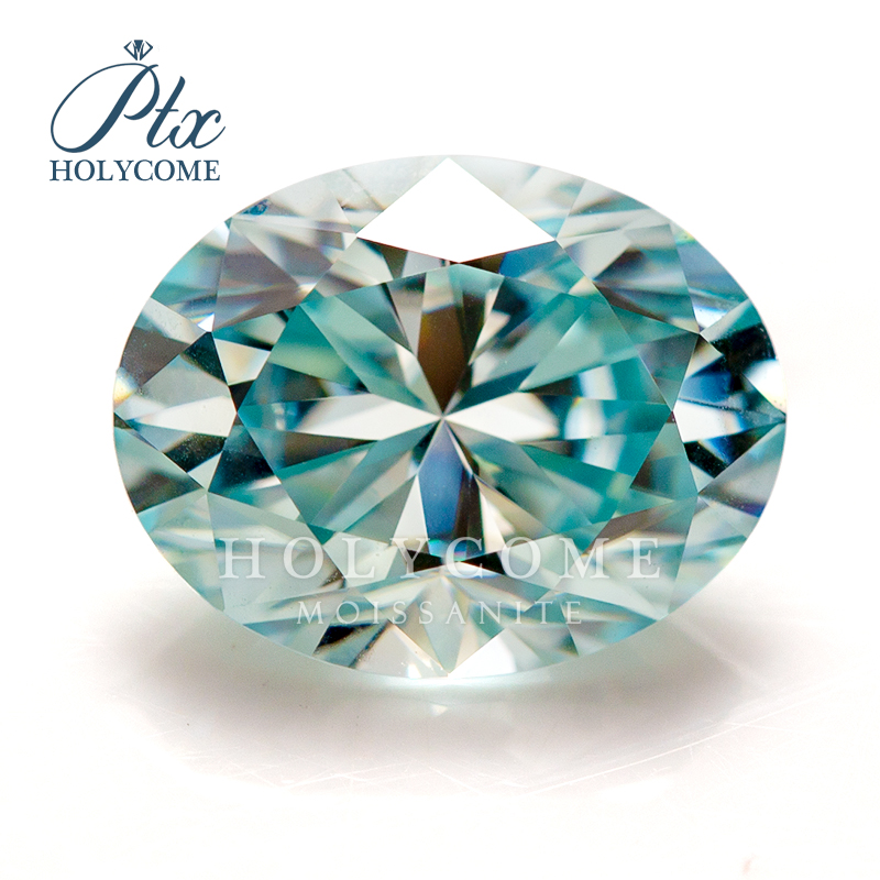 Wholesale Original Color Aqua Blue Tone Moissanite Various Shapes 0.1ct to 10ct High Quality Brilliant Cut VVS1 Clarity Loose Stones for Engagement Ri