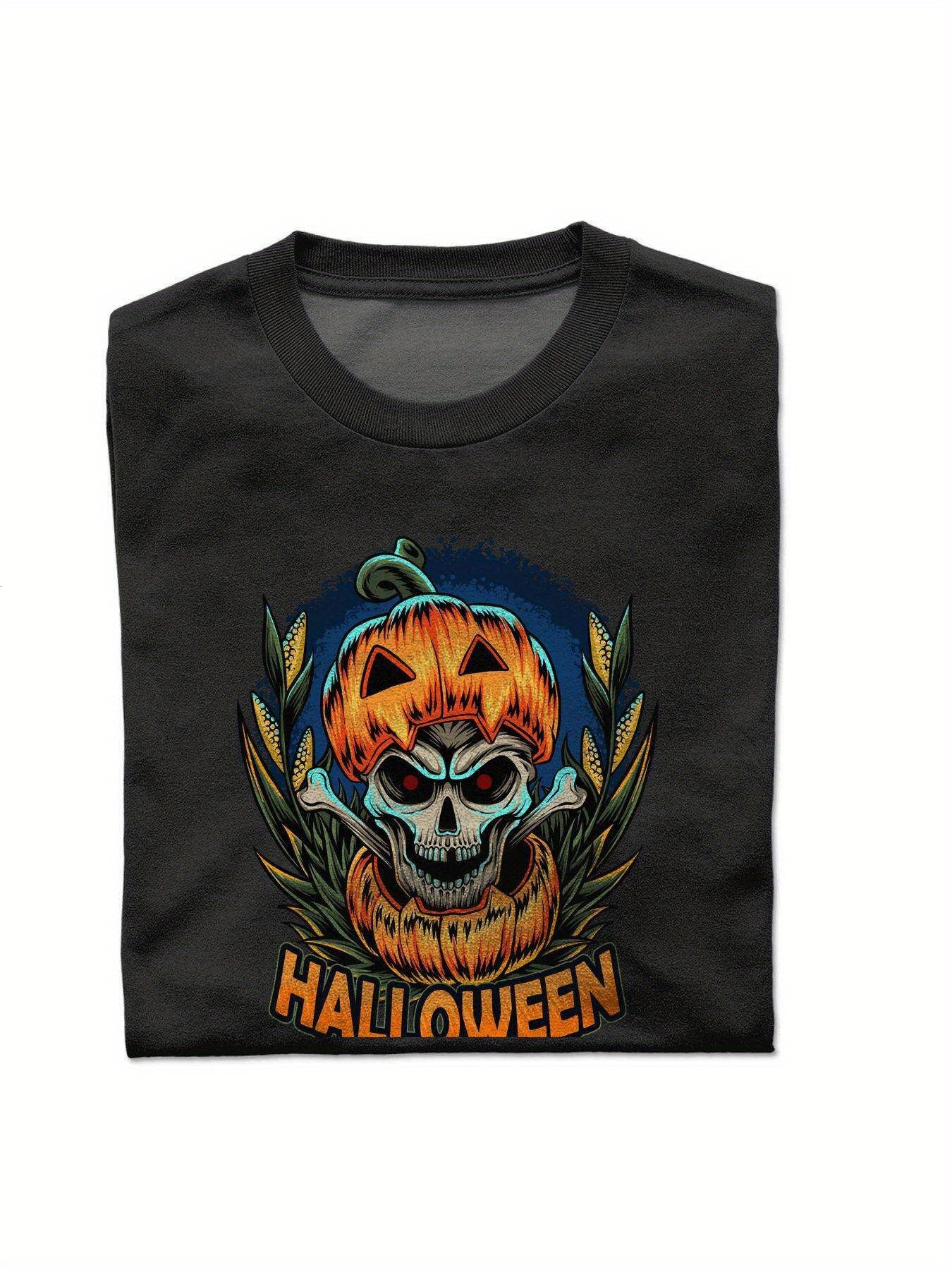 VogueEpoch 180g Adult Round collar Graphics S-3XL black White Short sleeve Cotton text T Shirts Men Halloween Wed ee