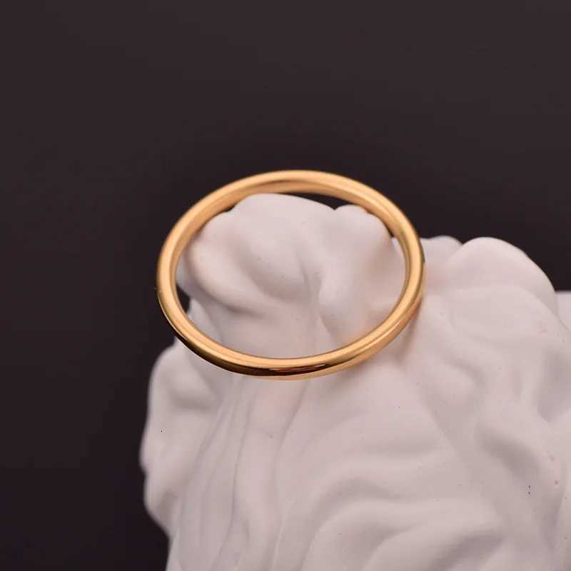 316 Stainless Steel Rounded Thin Rings Women Girls Small Circle Ring Jewelry 1.5mm Rose Gold Silver Color Size 4 5 6 7 8 9 10 11 S250716
