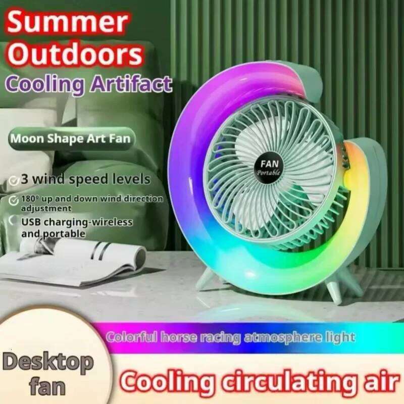 AIr Conditioner Household Mini Cooler LED Night Light Portable Humidifier Air Adjustment Office Home Fan