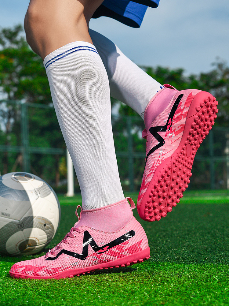 Breathable Summer Soccer Shoes - Men's Women's Kids' Grass Training Footwear with Anti-Slip Nails