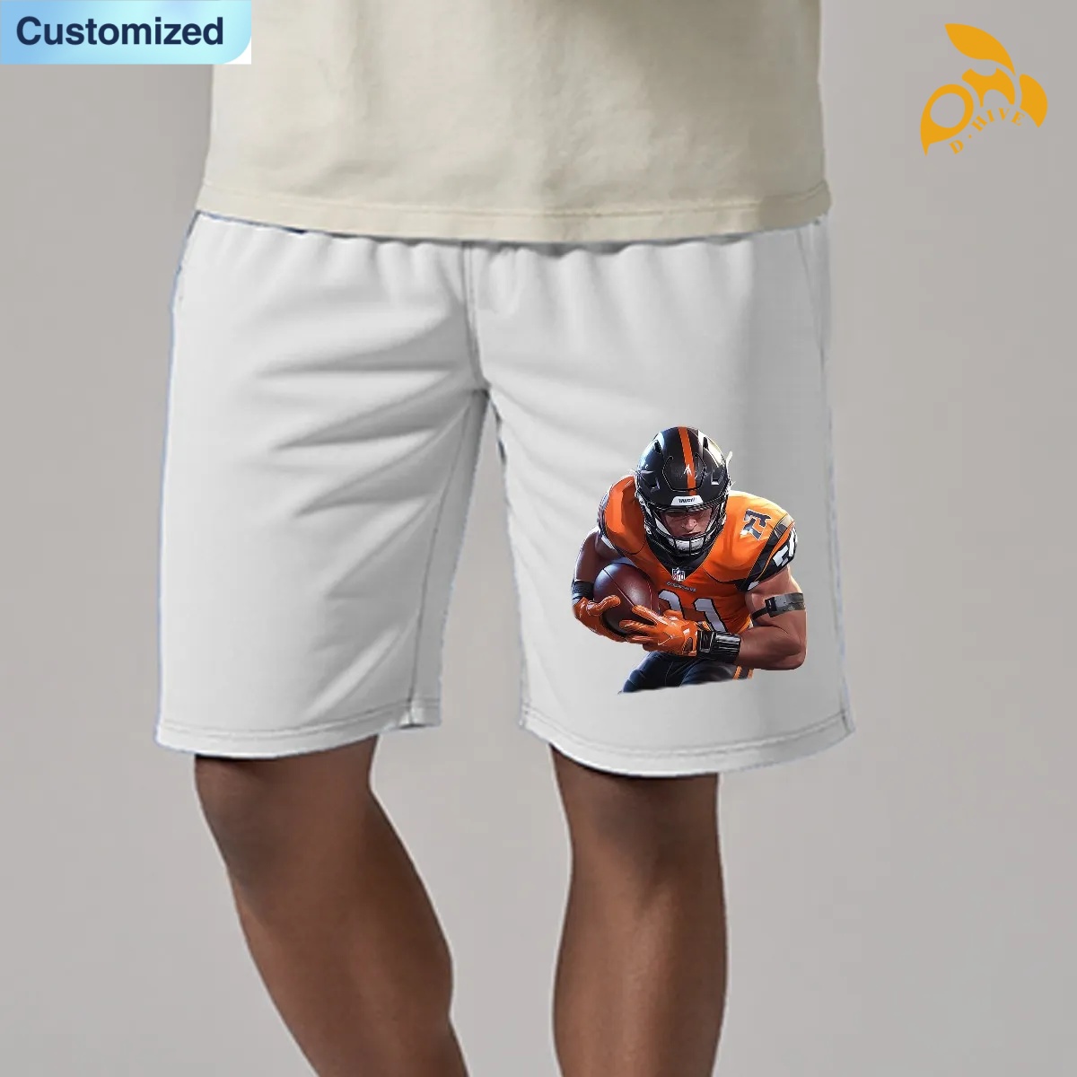 free shipping designer customized definition Men's Polyester Cotton ShortsFor the USA|260GSM DTF