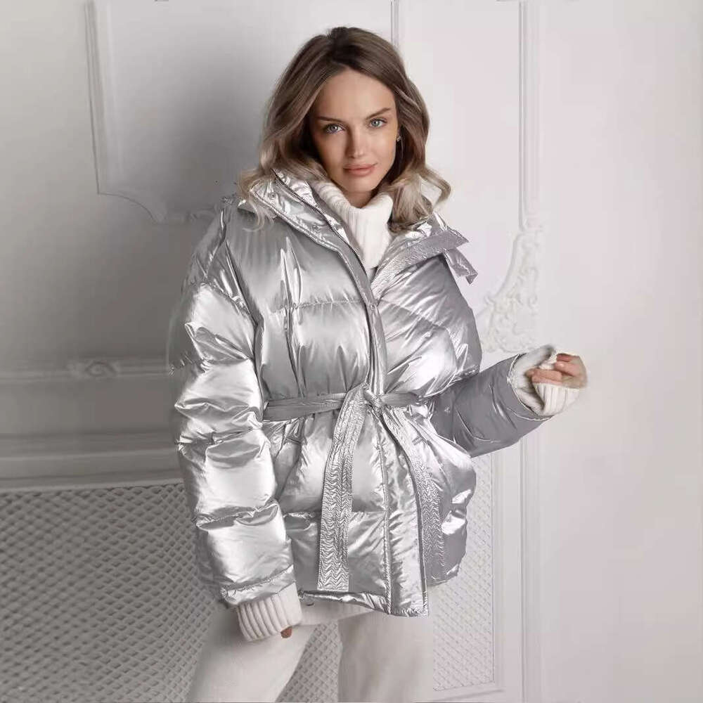 Hooded Women's Sports Outdoor Glossy Puffer Autumn Winter Casual Cotton Coat Jacket B5