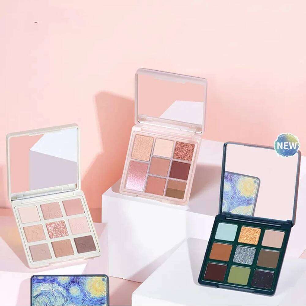 Gogotales 9 Colors Glitter Eyeshadow Palette Shimmer Pearlescent Blush Highlighter Matte Shadow Waterproof Eye Make Up X250716
