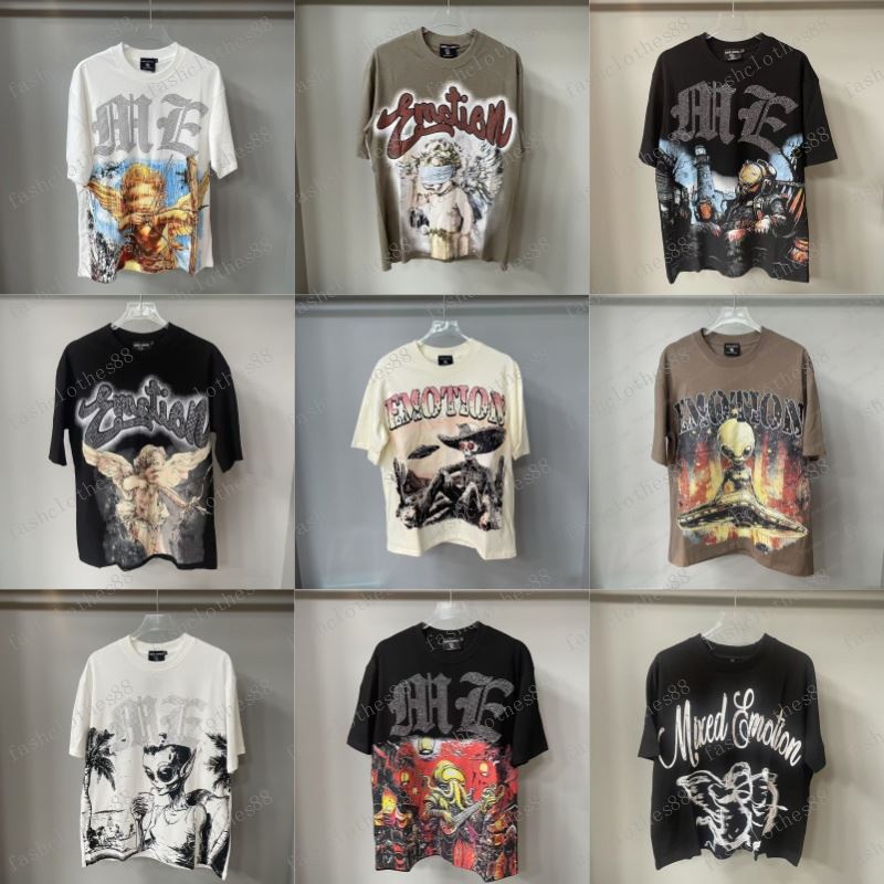 mixed emotion Men's shirtsshorts Boxy Fit Clothing MIXEDEMOTION Skulls Print ShirtSummer Breathe clothes MenWomen High QualityCasual T-shirt Tops S-XL DY