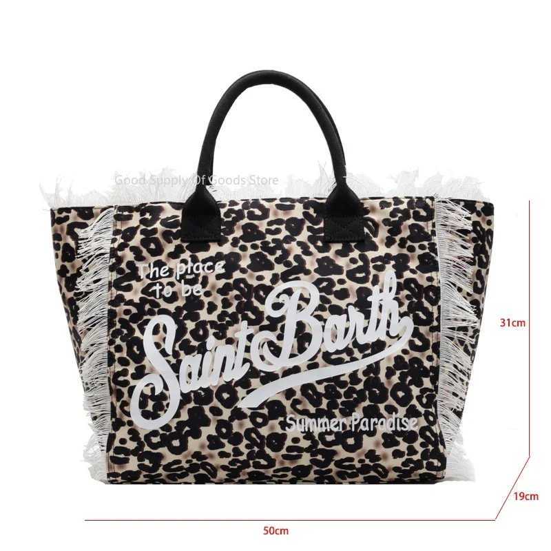 Khaki Handbags For Women Large Capacity Canvas Tote Bag Beach Travel Hand Bag Vintage Leopard Portable Shopper Bag Sac A Main