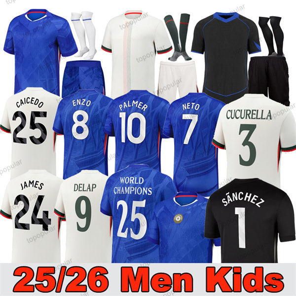 25 26 PALMER soccer jersey Enzo Nkunku Jackson Delap 2025 chelseas Neto Fernandez JAMES Sancho Caicedo COLWILL player Palmer Chukwuemeka football shirt men kids