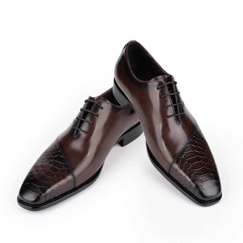 Men Fashion Handmade Dress Shoes Luxury Leather Oxford Shoes Daily Wear Mens Business Casual Office Shoes Coffee Black W250716