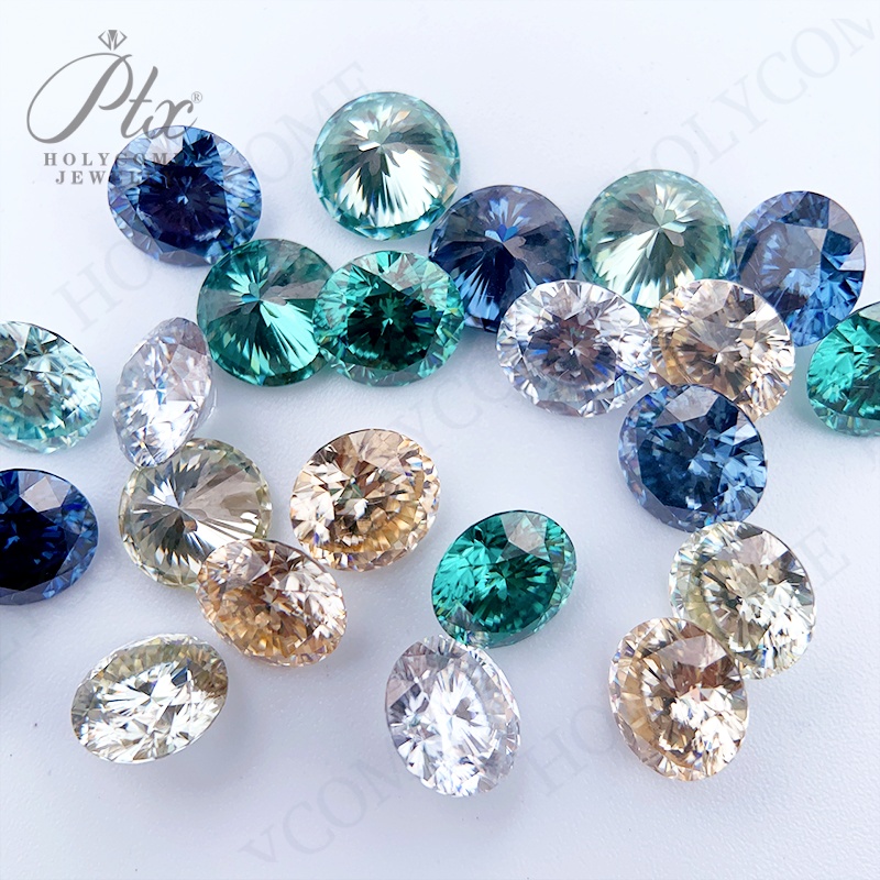 9 Heart 1 Flower Moissanite Pass Diamond Tester GRA Multicolored Loose Moissanite VVS1 Round Shape Gemstone for Fine Jewelry Making
