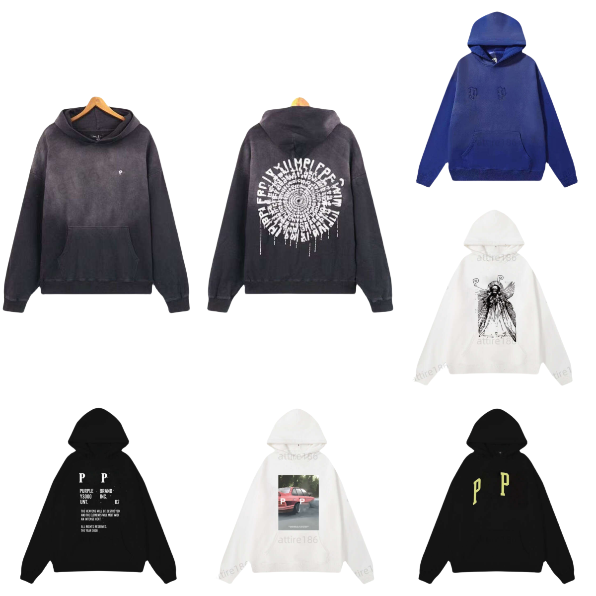 Purples Hoodie New Autumn Street Clothing Winter Purple Unique Printed Pullover Mens HighQuality Casual Sports Luxury Fashion Classic Trend Designer Hoodie ZCD