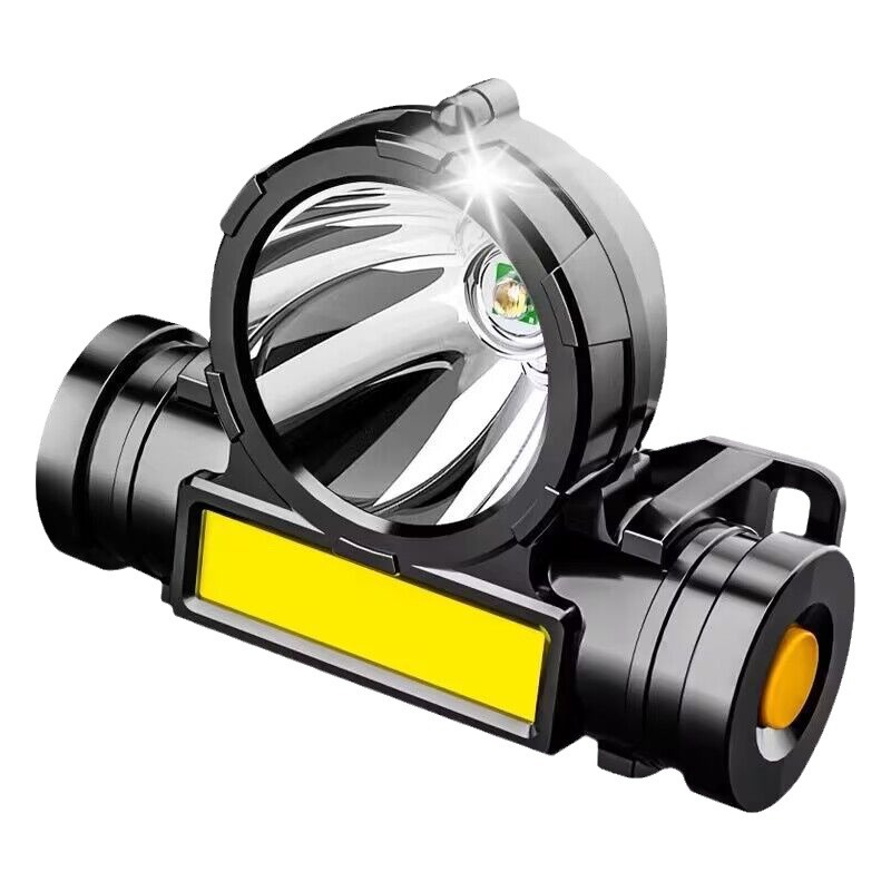 Portable Fishing Headlamp with USB Charging COB Side Light for Outdoor Use