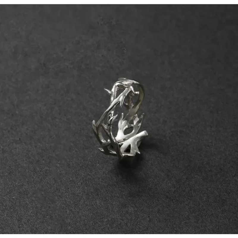 Vintage Ins Style Adherence Mens and Womens Rings with Branches Thorns Couples Ring Gifts Fashion and Personality Y2k S250716