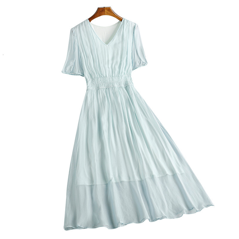 2025 Mulberry Silk Long Dress Summer New Style Petite Fresh Pure Desire Wholesale