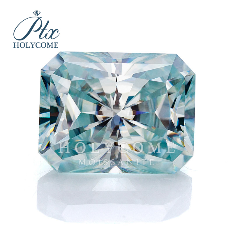 Wholesale Original Color Aqua Blue Tone Moissanite Various Shapes 0.1ct to 10ct High Quality Brilliant Cut VVS1 Clarity Loose Stones for Engagement Ri