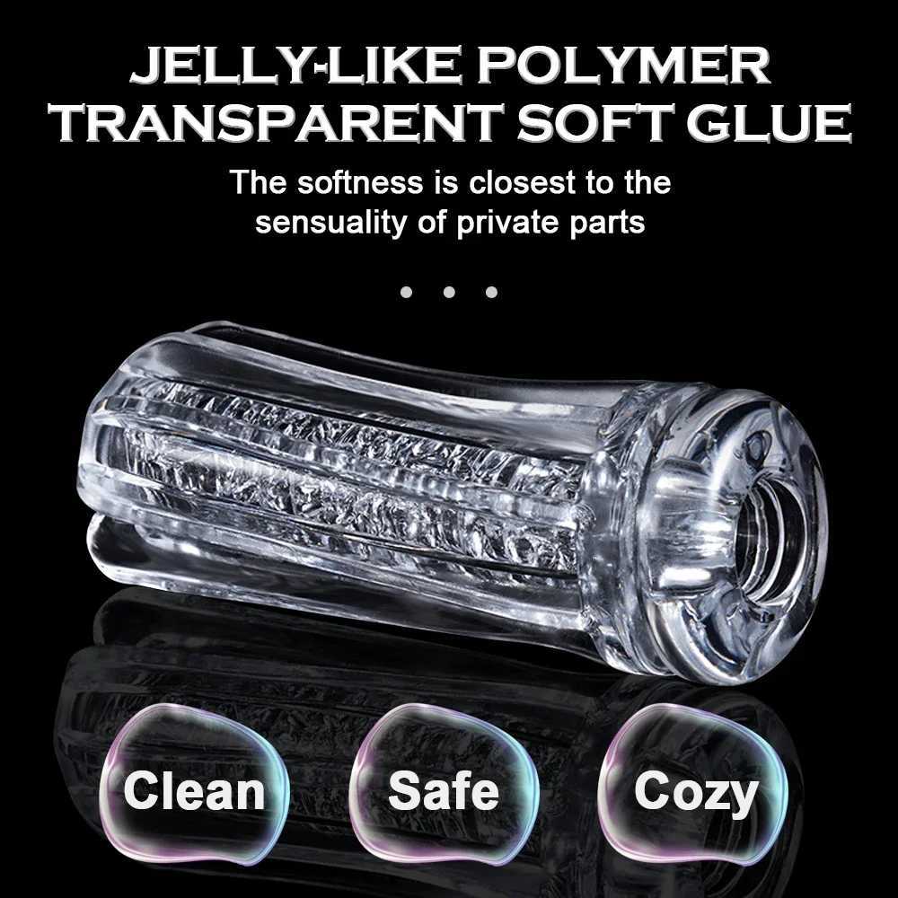 Male Masturbators Cup Vagina Vacuum Soft Pussy Endurance Silicone Exercise Masturbation Sex Toys Pocket Masturb Cup for Men 18+XJ250715