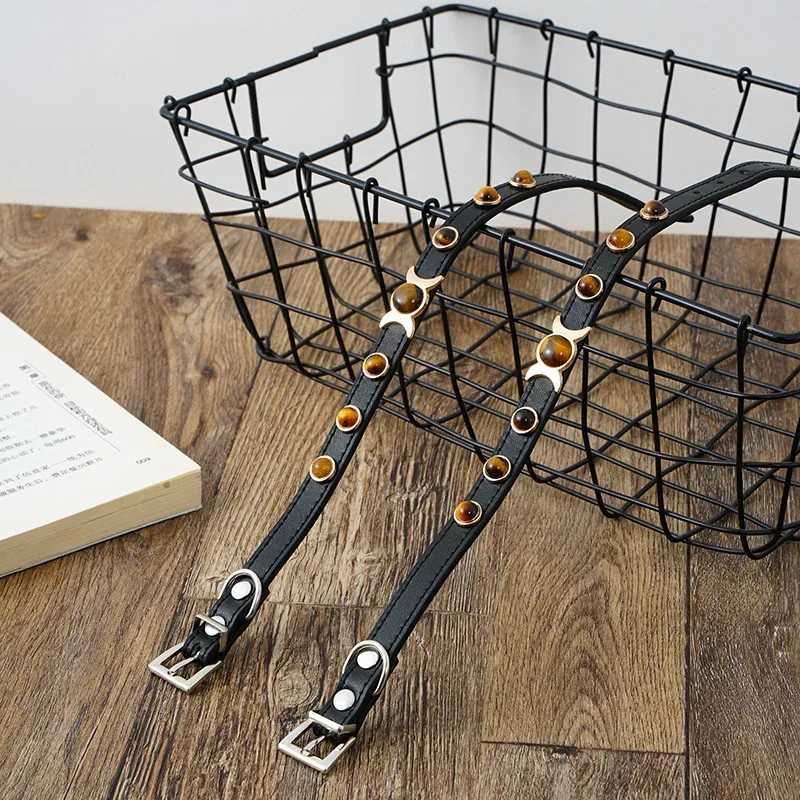 Soft Leather Cat Collar Fashion Tiger Eyes Decoration Puppy Neck Strap Kitten Necklace Accessories Cat Supplies XS/S/M Chihuahua LL250716