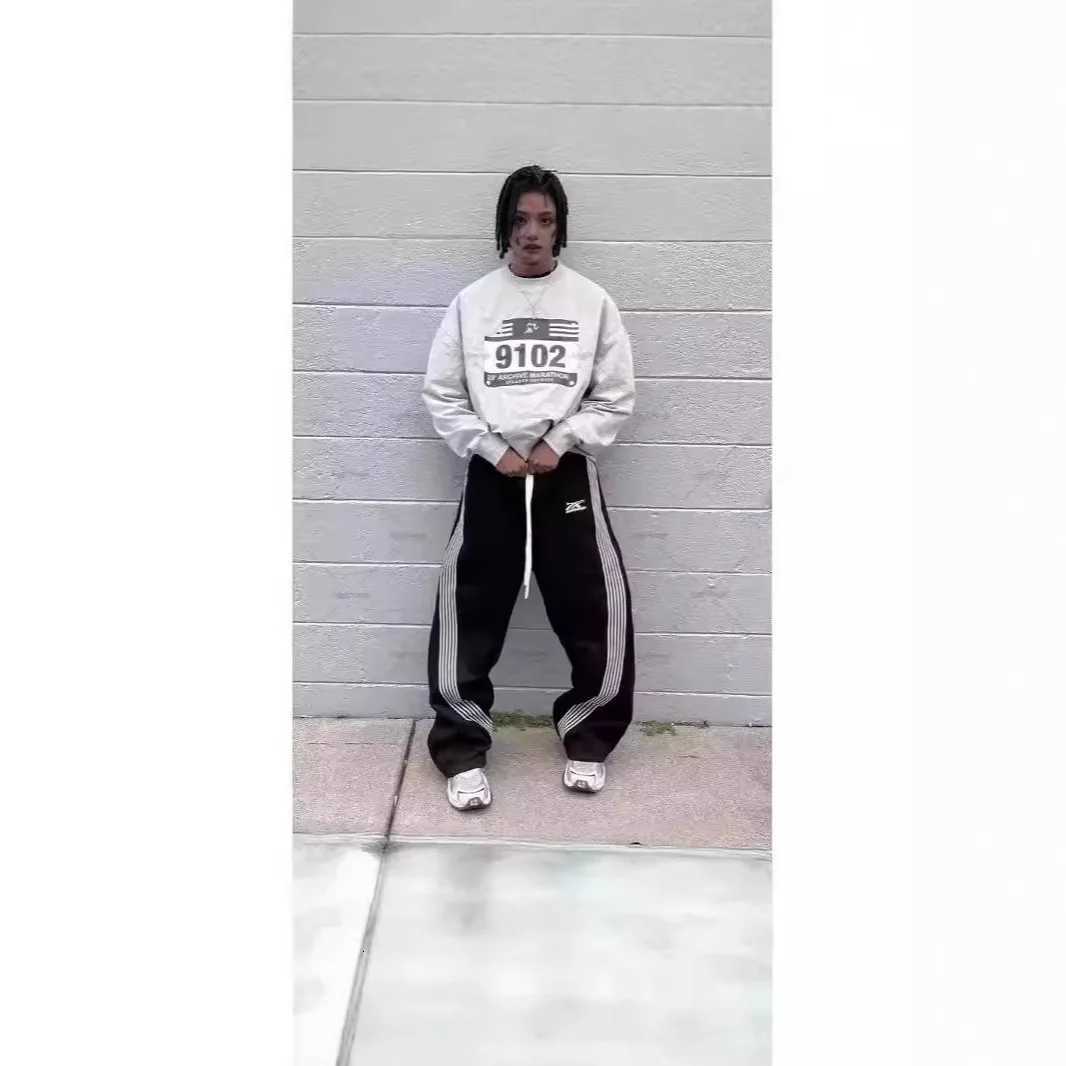 2Y Casual Large Size Trousers for Men and Women Trendy All-Match Jogging Sports Pants Loose Trendy Street Couple Pants y250716