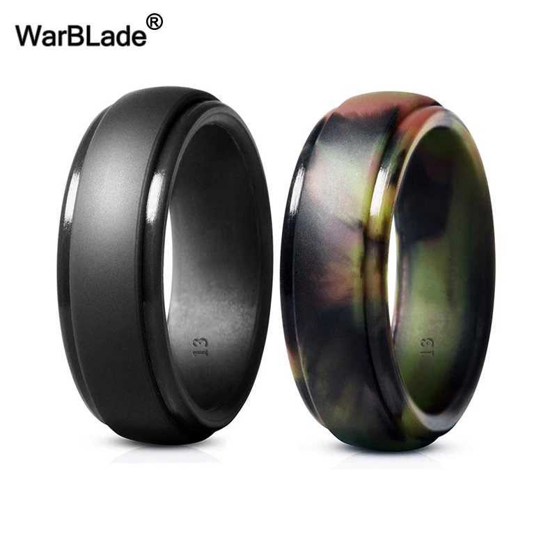 Men Silicone Rings Hypoallergenic Flexible Sports Antibacterial Wedding Rubber Bands 8mm Food Grade FDA Silicone Finger Ring S250716
