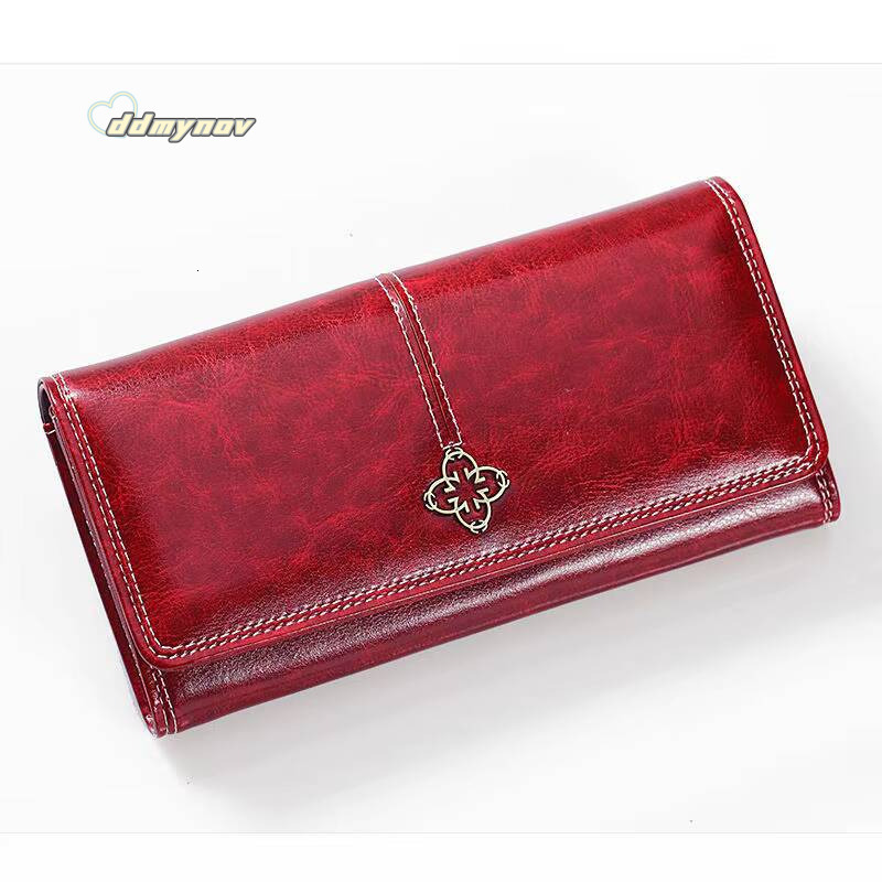 Leather Wallet Woman Luxury Long Wallets Fashion Women Purses Money Bags Handbags Womens Purse Cards Holder ddmynov