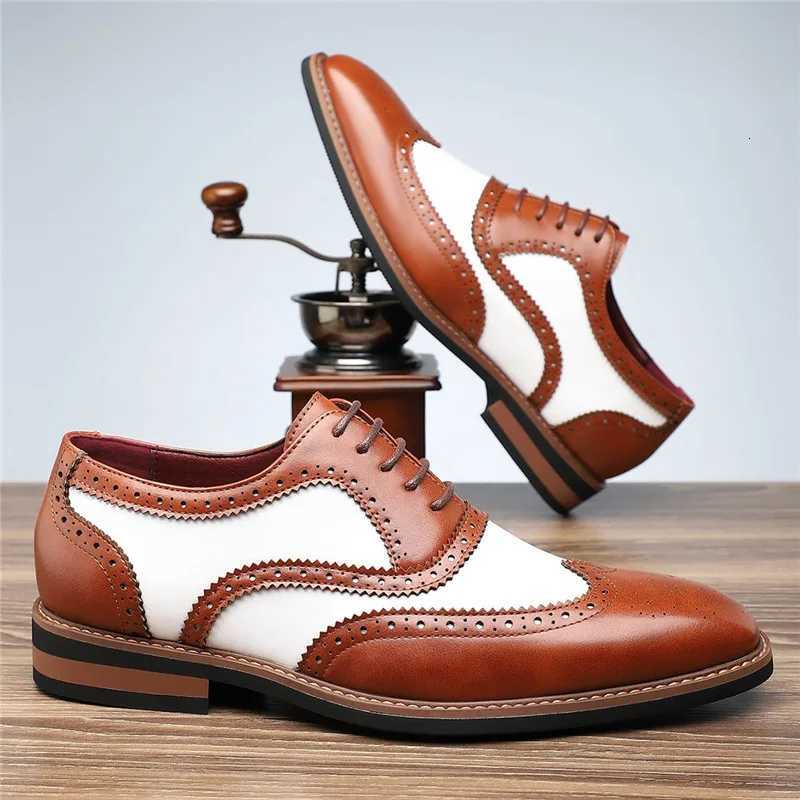 New Luxury Designer Mens Brown Black Green Mixed Colors Oxford Shoes Male Formal Wedding Prom Dress Homecoming Mens Shoes Y250715