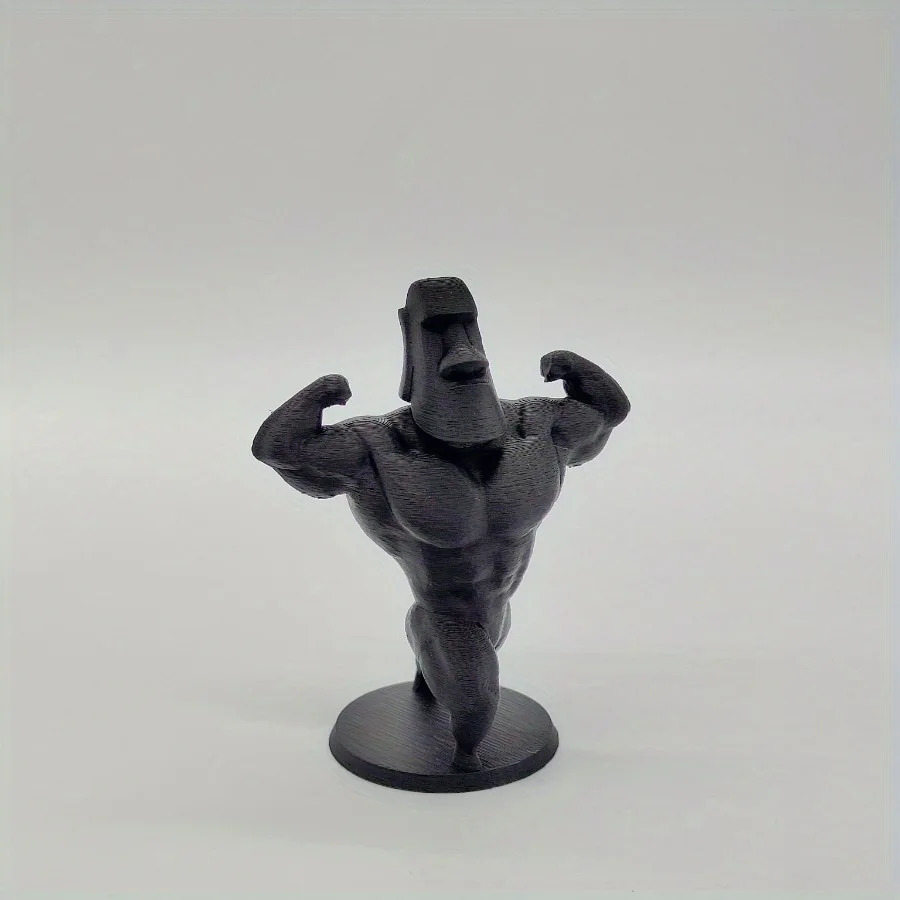 1 Piece of Robust Moai Statues 3Dprinted Muscle Ornaments Suitable for Multipurpose Decoration in Various Room Types 250711