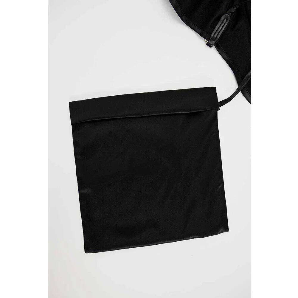 Oversize Satin Tote Bags For Soft Silk Shoulder Designer Black Handbags Large Shopper Purses 2024 New Women Bag