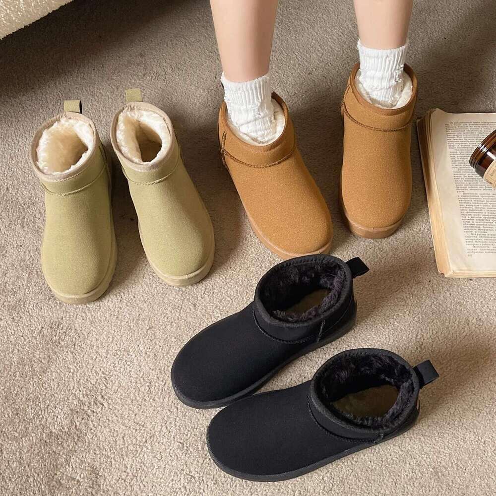 Designer Boots New 2024 For Women Ultra Mini Boot Comfort Fashion Australian Platform Leather Warm Ankle Fur Booties Winter