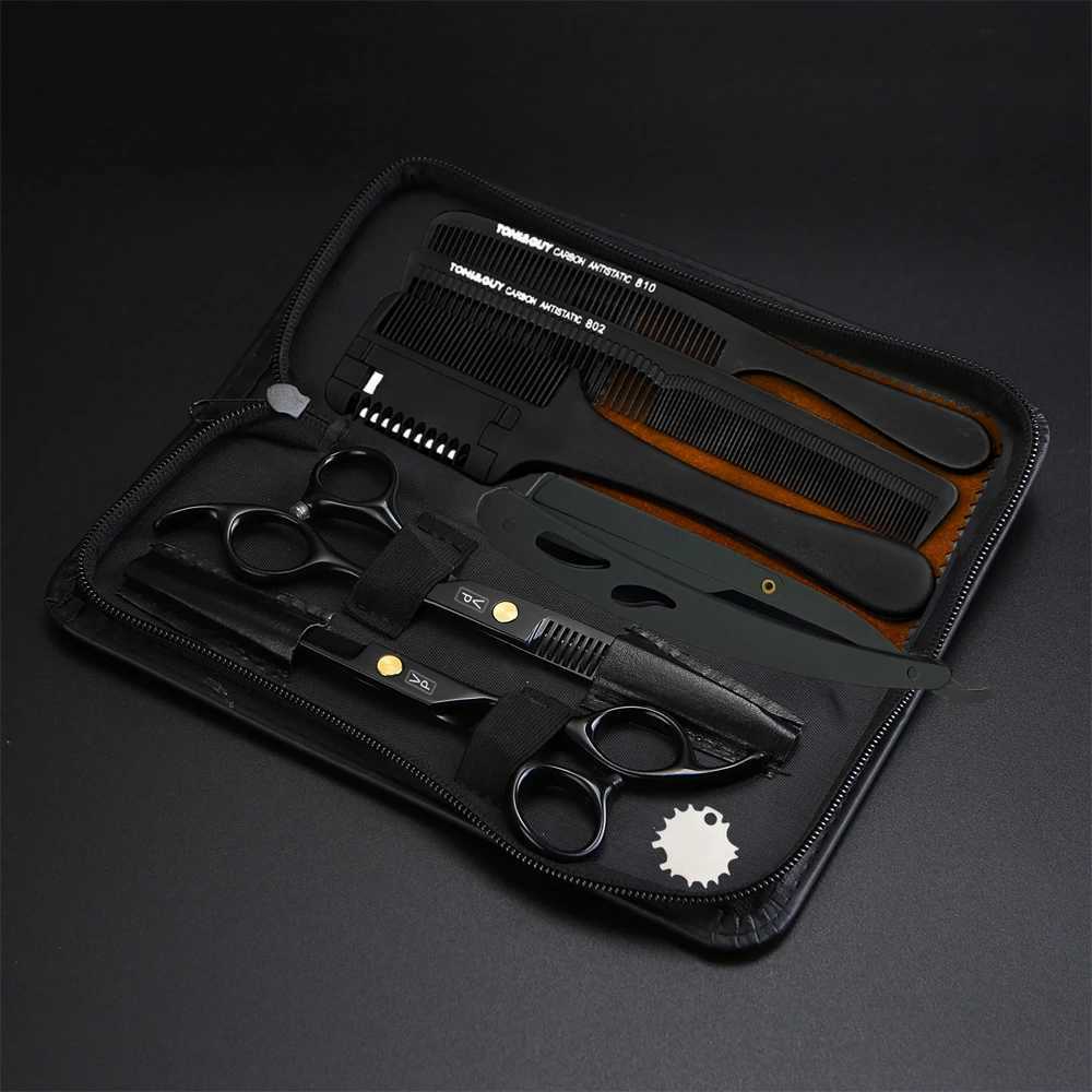 Professional Japan 440C 6 Hair Scissors Haircut Scissor Thinning Barber Cutting Shears Hairdresser Scissors Barbershop Set W250716