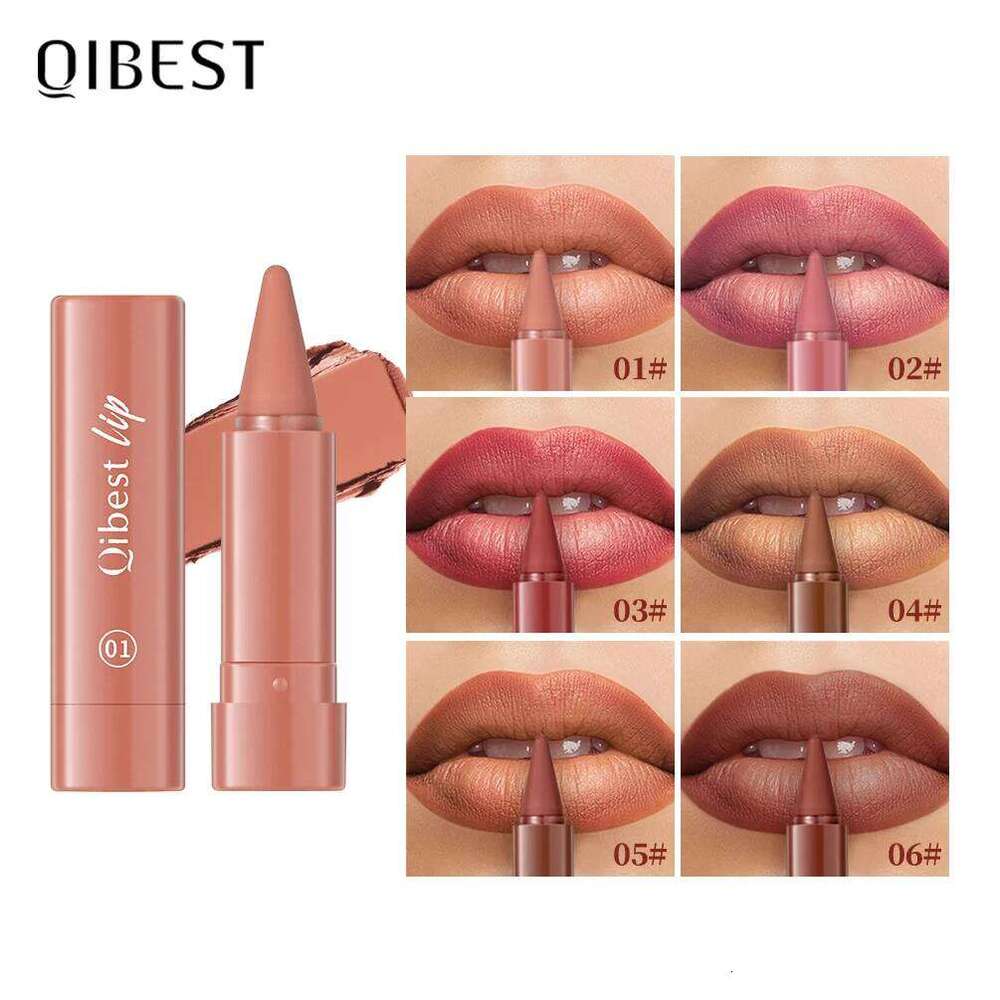 QIBEST Twist Up Liner Lipstick Pen ltipose Makeup Blusher Veet Matte Waterproof Contour Non Stick Cup Lip Rouge X250716
