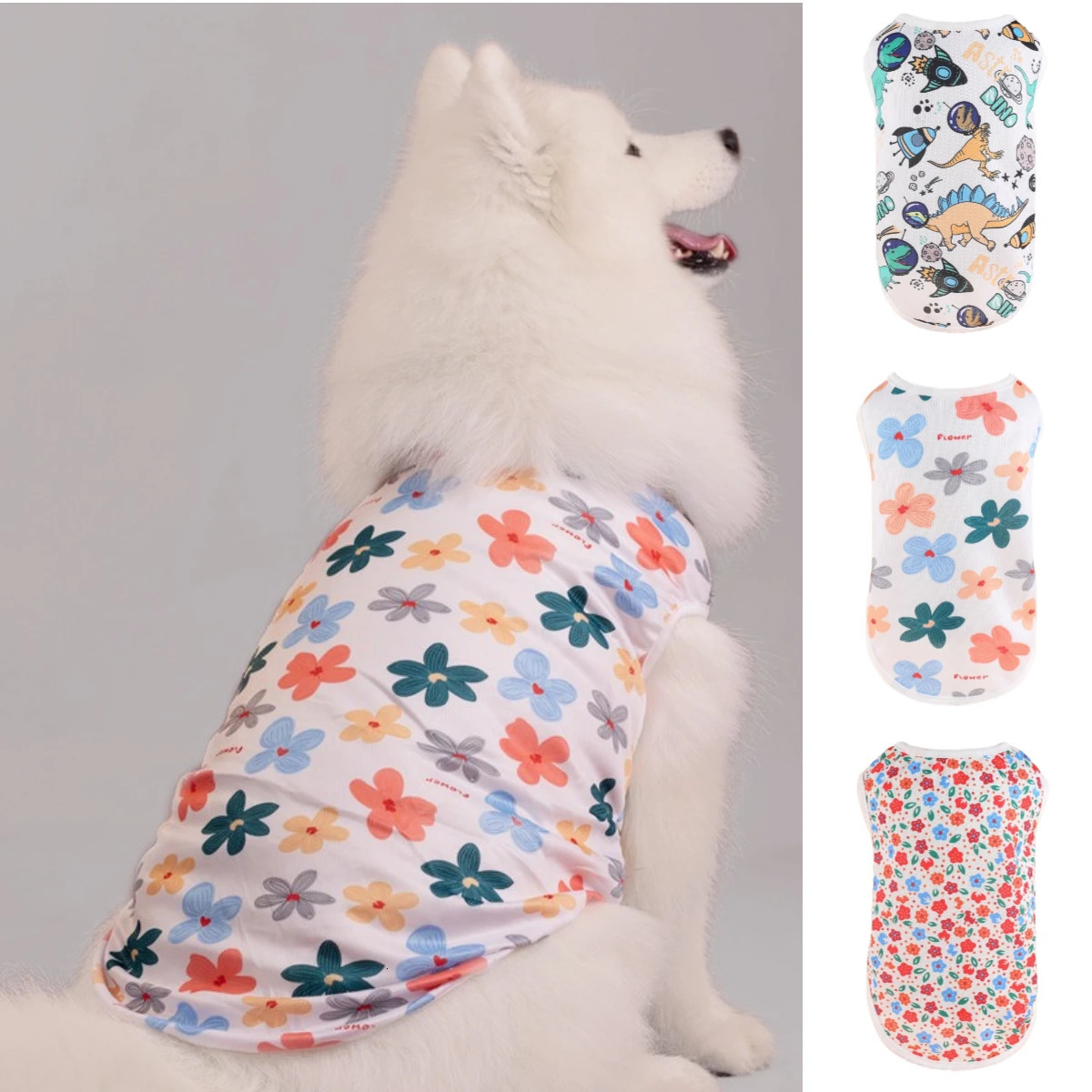 Tsute Summer Pet Dog Cooling Vest Cartoon Soft Clothing Casual Shirts Small Medium Large Dogs Puppy French Bulldog Clothes 250711