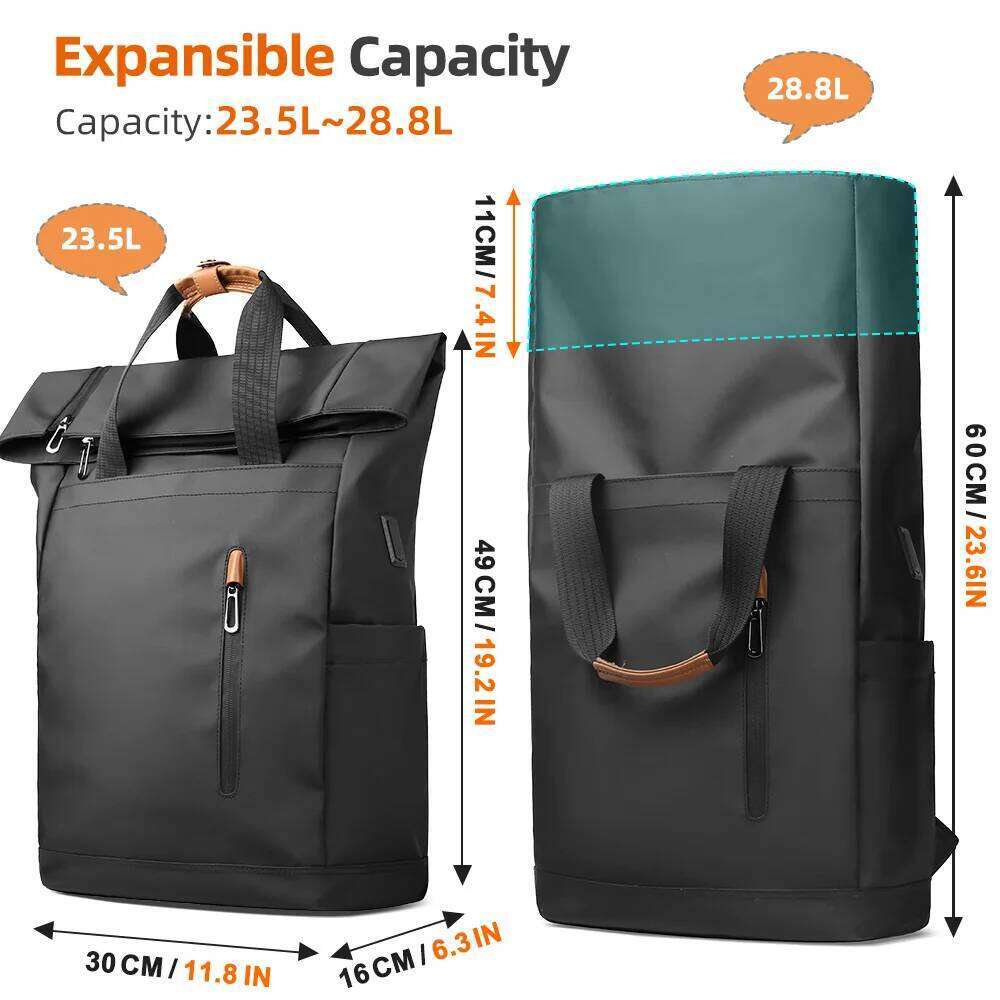Heroic Knight Travel Men Backpack Multifunction Expandable Laptop Bag USB Port Outdoor Waterproof Hiking Pack For Male Anti-thef