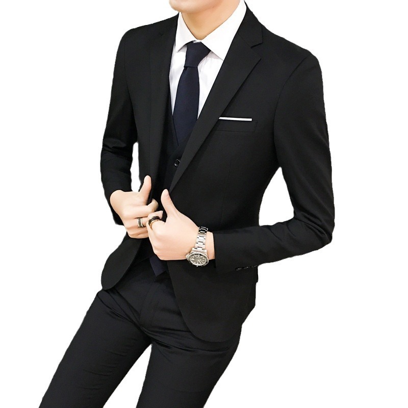 H792Men's slim casual wedding suit groom suit