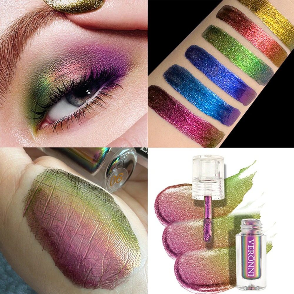 Chrome Shifting Pigments Chameleon Liquid Eyeshadow Shiny Long Lasting Multichrome High Eyeshadow Liquid Eye Makeup Art Cosmetic 250712