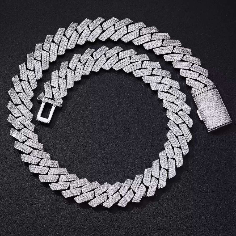 Hip Hop jewelry bracelet necklaces pass 100% diamond testCustom Gra Certified Men Iced Out Hip Hop Jewelry Sier Mossanite Moissanite Dia Cuban Link Ch