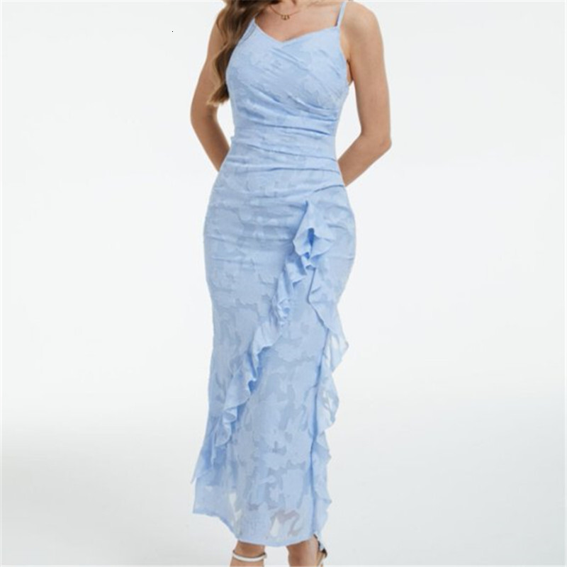 2025 European and American Cross-Border Super Popular Stunning Dress Sexy Long Strap Slim Fit Slimming for Women