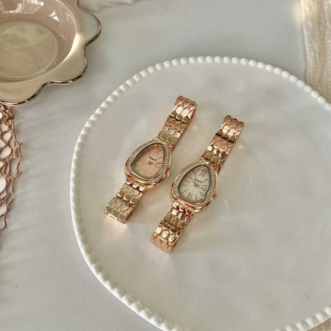 Fashion Snake for Wen Luxury Diamond Dial Stainless Steel Quartz Wrist La Dr Jewelry Fine Watch Y250715