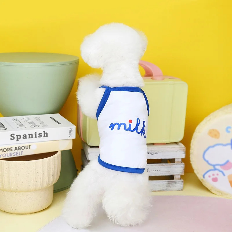 Pet Dog Vest Summer Puppy Clothes Cute Letter Suspenders TShirt Chihuahua Pug Bichon Cat Apparel Girl Clothing 250711