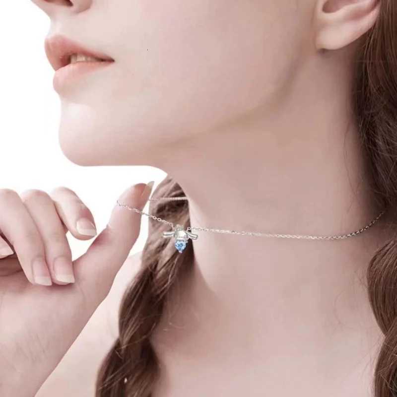 Sanrio Cinnamoroll Necklace Autumn and Winter Sterling Silver Light Luxury Small Collarbone Chain Girls Accessories Festival Gifts w250716