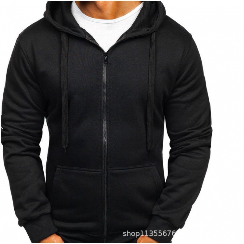 2025 Men's Zipper Hoodie Fleece Lined Hooded Sweatshirt Cardigan with Hood Customizable