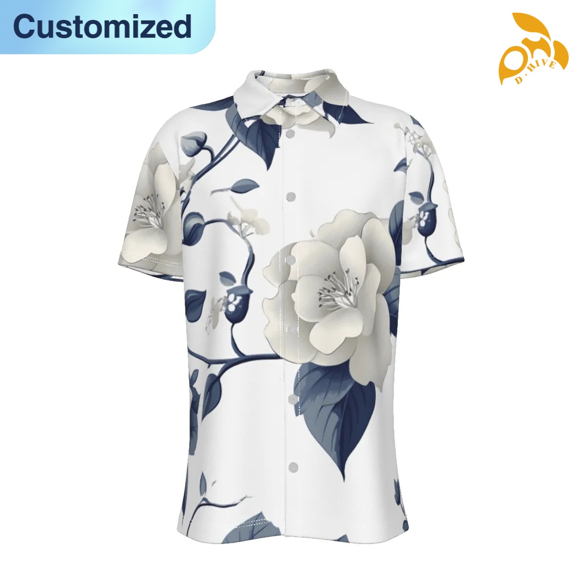 free shipping designer of customized soft full-body printed men's shirt with exquisite patterns from US