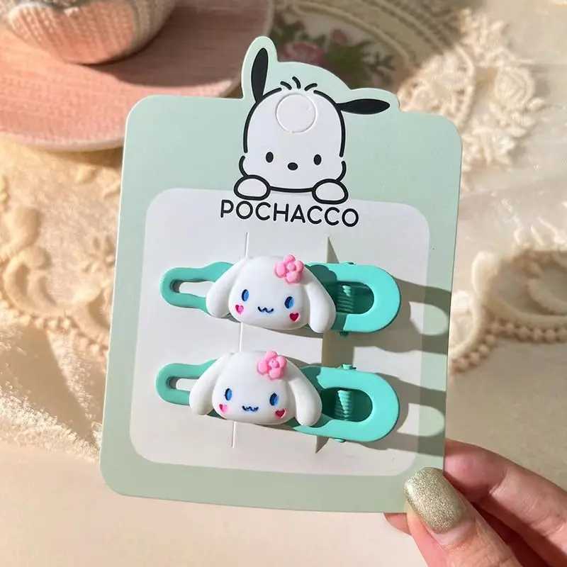 Sanrio 50pcs/lot Kawaii Cartoon Characters Hello Kitty Kuromi My Melody Duckbill Hairpin Cartoon Cute Girl Heart Headdress Wholesale w250716