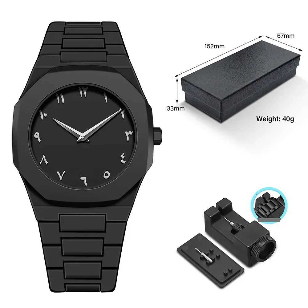 Fashion Design Middle East Arabic Numerals Large Dial 40mm DIY Plastic Strap Waterproof Quartz Mens Casual Sports Y250715